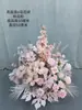 Flor de Casamento Criativa Flor Rosa de Casamento Fileira de Flores Arranjo de Flores de Chão Salão de Casamento Decoração de Arte Floral Pronta