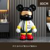 Cofrinho de urso violento grande pintado à mão de alta qualidade, ornamentos de chão para sala de estar, decorações para rack de TV, presente de inauguração