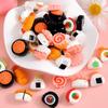 Comida de simulação e sushi de brincar acessórios DIY de resina saco da sorte pacote de material artesanal adereços de comida acessórios de cola cremosa atacado
