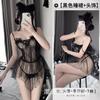 Marca lencería sexy encaje sexy transparente lazo sin tirantes traje camisón 9151 generación cabello