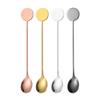 Colher de café de aço inoxidável 304 colher de mexer marca redonda colher de cabo longo colher de gelo estilo estrela colher colher colher colher bastão de mexer colher