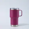 Comercio exterior taza de coche de 20 oz/30 oz acero inoxidable taza aislada de gran capacidad taza de coche portátil para exteriores con asa taza para hielo