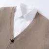 Suéter de cachemira, cárdigan tejido, estilo coreano, corte holgado, color liso, manga larga, transfronterizo, nuevo abrigo de otoño e invierno para hombre, suéter versátil de moda
