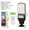 Nueva farola pequeña transfronteriza para exteriores, solar, impermeable, con control remoto, COB, inducción del cuerpo humano, LED, luz de pared para patio y jardín.