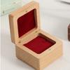 Caja de Joyería de Madera Nogal Negro Caja para Anillos Caja para Anillos de Boda Caja para Anillo de Compromiso Caja para Anillos de Diamante Caja para Guardar Anillos