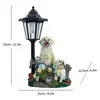 Adornos de Jardín de Resina Transfronterizos Luces Solares para Exteriores Estatua de Enano Luces Decoración para Jardín Balcón Villa Hogar