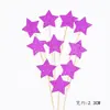 Cartão de decoração de bolo embalagem de panificação variedade de estrelas amor glitter série decoração de casamento inserção 10 preço