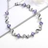 Suministro directo de fábrica Pulsera de frijol rojo y amatista para apartamento de amor coreano Forma creativa coreana Microdiamante Pulsera para mujer