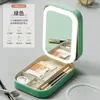 Espejo de maquillaje LED con luz luz de relleno para maquillaje espejo de tocador dormitorio de estudiante espejo plegable de escritorio espejo de maquillaje