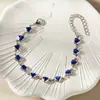 Pulseira Colorida de Coração Transfronteiriça para Mulheres, Doce Pulseira de Contas em Formato de Coração, Pulseira de Cristal de Diamante de Vidro Colorida de Doce