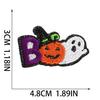 Pegatinas de tela con bordado de terror, pegatinas de parche de fantasma rosa brillante, pegatinas de calavera de dibujos animados, bordado por computadora, subsidio de bruja vieja Zhang Zai