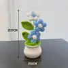 Árbol de hojaldre de lana con acabado transfronterizo, planta pequeña tejida a mano en lana, decoración de oficina, decoración de coche, pequeño regalo