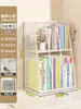 Estantería de Escritorio Simple Vertical en Capas Soporte para Libros Organizador de Almacenamiento de Libros Estudiante Dormitorio Escritorio de Oficina Estante de Almacenamiento