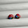 Accesorios de joyería pintados con arena roja cinabrio, loto, trébol de cuatro hojas, cerradura Ruyi, accesorios de bricolaje, collar de cuerda tejida a mano