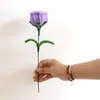 Direto do fabricante: Palitos torcidos de rosa e hibisco, flores acabadas em várias cores, buquês de presente para Dia dos Namorados e aniversários para namorada