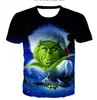 Moletom com Capuz para Cosplay com Estampa Digital 3D de Manga Curta, Mesmo Estilo do Grinch