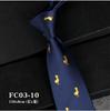 Corbata Jacquard de Animales de Dibujos Animados Estilo Retro Hong Kong Verde Oscuro Borgoña Camisa Floral Dibujada a Mano Casual Versátil Tendencia Ins para Hombre
