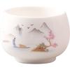 Taza maestra de jade graso de oveja, taza individual, taza de degustación de té personal de alta calidad, taza de té grande de cerámica estilo chino