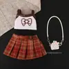 Venta Caliente de Verano Set de Ropa para Muñeca de 10 cm Muñeca Juguete de Moda Falda Corta con Tirantes Falda de Cuadros Piernas Largas Kt Accesorios para Vestir Muñecas