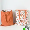 Bolsa Tote de Lona Dupla Face de Uso Duplo Bolsa de Lona Bolsa de Mão Bolsa de Compras Bolsa de Armazenamento Bolsa para Miudezas