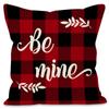 Funda de almohada de San Valentín, funda de almohada de lino con estampado de amor, funda de cojín decorativa para sofá, fiesta navideña, cintura con estampado transfronterizo