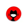 Estilo Oscuro Gatito Sombra Broche Divertido Insignia de Metal Accesorio Versátil para Ropa Estilo de Viaje Medalla
