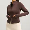 Jaqueta de Veludo Pêssego com Gola Alta e Bolsos para Outono e Inverno, Novo Estilo Outono e Inverno, Forrada com Lã e Espessada, Gola Alta Quente para Yoga Feminino
