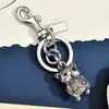 Ventas Directas de Fábrica Transfronterizo Retro Llavero de Búho Incrustado con Diamantes Colgante de Metal para Bolso Accesorios para Bolsos Regalos Creativos