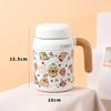 Vaso Termo para Estudiantes de Alto Valor Kapibala Pajita Acero Inoxidable 316 Lindo Gran Capacidad Vaso Infantil para Doble Bebida