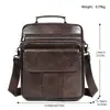 Dropshipping Transfronterizo Bolso de Hombro para Hombre de Cuero Genuino de Alta Gama Casual para Viajes Diarios Bolso Cruzado Vertical de Piel de Vaca de Primera Capa