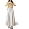 Pantalones Falda de Arroz Glutinoso para Mujer, Adelgazantes, Casuales, Holgados de Línea A, Estilo Yamamoto, Pantalones de Pierna Ancha Relajados, de Cintura Alta, Adecuados para Primavera y Otoño