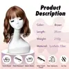 Pelucas para mujer transfronterizas, pelucas de longitud media con flequillo despuntado, pelucas rizadas onduladas de lana para mujeres europeas y americanas