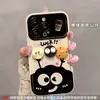 Adecuado para Apple 17 Funda de Teléfono con Ventana Grande iPhone 16Pm Muñeco Briqueta de Café Lanyard 15 Silicona 18 Lindo