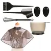 Kit Completo para Salão de Cabeleireiro: Permanente, Coloração, Óleo, Capa, Gola de Velcro Impermeável, Pincel Dupla Face para Coloração, Protetores de Orelha, Tigela Espessa para Creme de Coloração