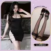 Lingerie sexy com fenda, puro desejo, sem costas, gola halter, corte justo, saia bodycon, paixão tentação de boate, minissaia erótica