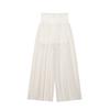 Ropa de Mujer Transfronteriza al por Mayor Verano Nuevo Estilo Europeo y Americano Moda Casual Versátil Cintura Alta Encaje Sintético Pantalones de Pierna Ancha