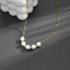 Nuevo colgante de perla, cadena de clavícula, acero de titanio, ns, moda femenina, lujo, accesorios de perlas coreanas, collar al por mayor
