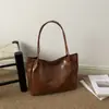 Bolsa Tote de Ombro Único Feminina Grande Capacidade Transversal Europeia e Americana 2026 PU Nova Tendência Outono/Inverno Retrô para o Trabalho
