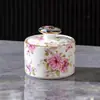 Conjunto de Café Luxuoso em Porcelana de Osso com Bordas Douradas, Estilo Pintura a Tinta Transfronteiriça, com Xícaras, Pires, Bule Grande, Conjunto para Chá da Tarde, Conjunto para Chá de Ervas e Conjunto para Água