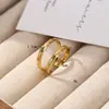 Anillos de Estilo Ins Transfronterizos para Hombres y Mujeres Diseño de Nicho Apertura Anillo de Moda Adecuado para Regalos Hermanas Padres Compañero de Escritorio