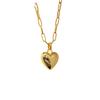 Collar con colgante de amor de moda transfronteriza de Europa y Estados Unidos, cadena de clip de papel explosión de Amazon, minimalista versátil, cadena para clavícula para mujer