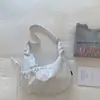 Bolsa de Bolinho com Poá e Laço para Mulheres 2026 Nova Bolsa Transversal de Lona de Nylon Leve de Grande Capacidade Bolsa de Ombro para o Dia a Dia