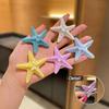 Pasador Imitación Estrella de Mar Transfronterizo para Niñas, Pinza Lateral para el Cabello, Accesorio para el Fleco tipo Pinza de Pato Costero, Accesorio para Recogido de Vacaciones de Verano para Mujeres