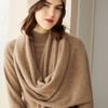 Bufanda de Punto Suave Elegante 100% Cachemira Pura para Mujer 2025 Otoño e Invierno Ropa Exterior Larga Bufanda Chal de Doble Uso