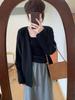 26 Otoño/Invierno Transfronterizo de Gama Alta Elegante Camisola de Punto para Viajar Conjunto de Dos Piezas para Mujer Suéter de Moda que Reduce la Edad para Mujer