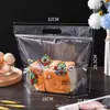 Bolsa de Embalaje para Pan Tostado 450g Cierre Cremallera Auto-Sellante Transparente Sello Alimentario Bolsa para Pan Copo de Nieve Repostería Bolsa de Embalaje Individual Pequeña
