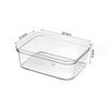 Caixa organizadora de gaveta de mesa estilo japonês, divisória, para talheres de cozinha, papelaria, acabamento, caixa pequena, compartimento de plástico transparente