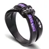 Anillo de Ballesta con Circonita Chenrui Wish Chapado en Negro Pistola Transfronterizo Joyería Popular Europea y Americana para Mujer Apilable