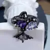 Anillo de Halloween Transfronterizo Araña Cuervo Fantasma Calabaza Hueso Fantasma Anillo Personalizado Oscuro Nicho Punk para Mujeres