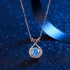 Ocho Corazones y Ocho Flechas Elegante Cadena para Clavícula Collar de Plata Esterlina s925 para Mujer Estilo Coreano Nicho Diamante Asta Zafiro Colgante